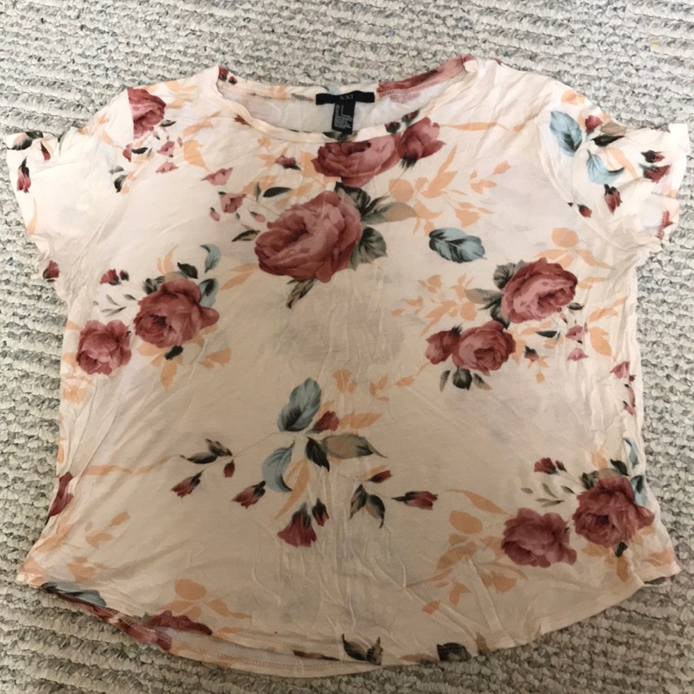 Forever 21 pink floral crop top - Picture 8 of 8